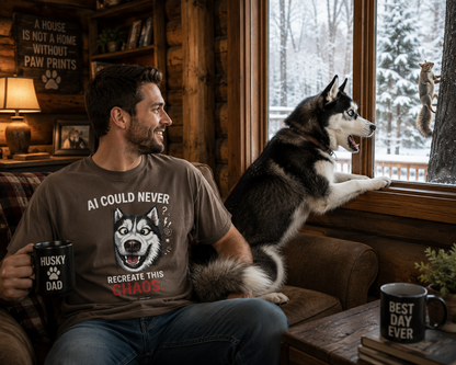 DOG Husky: AI Could Never Recreate This Chaos T-Shirt