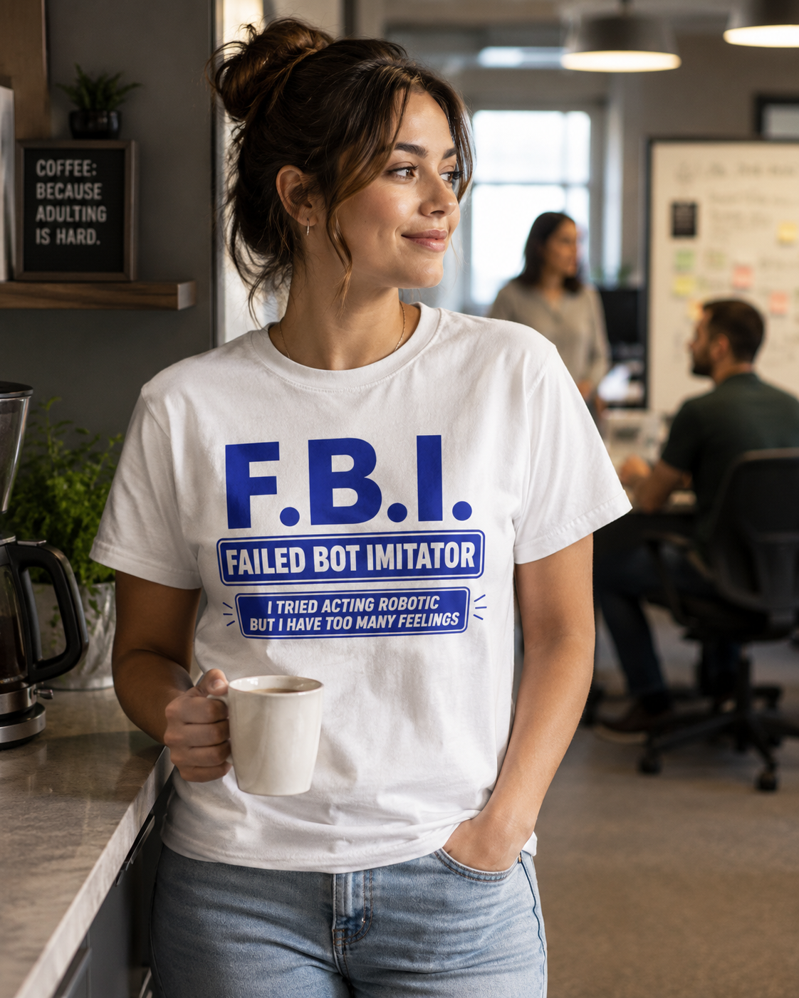 F.B.I. "Failed Bot Imitator" Graphic T-Shirt — Funny Robot Humor Tee