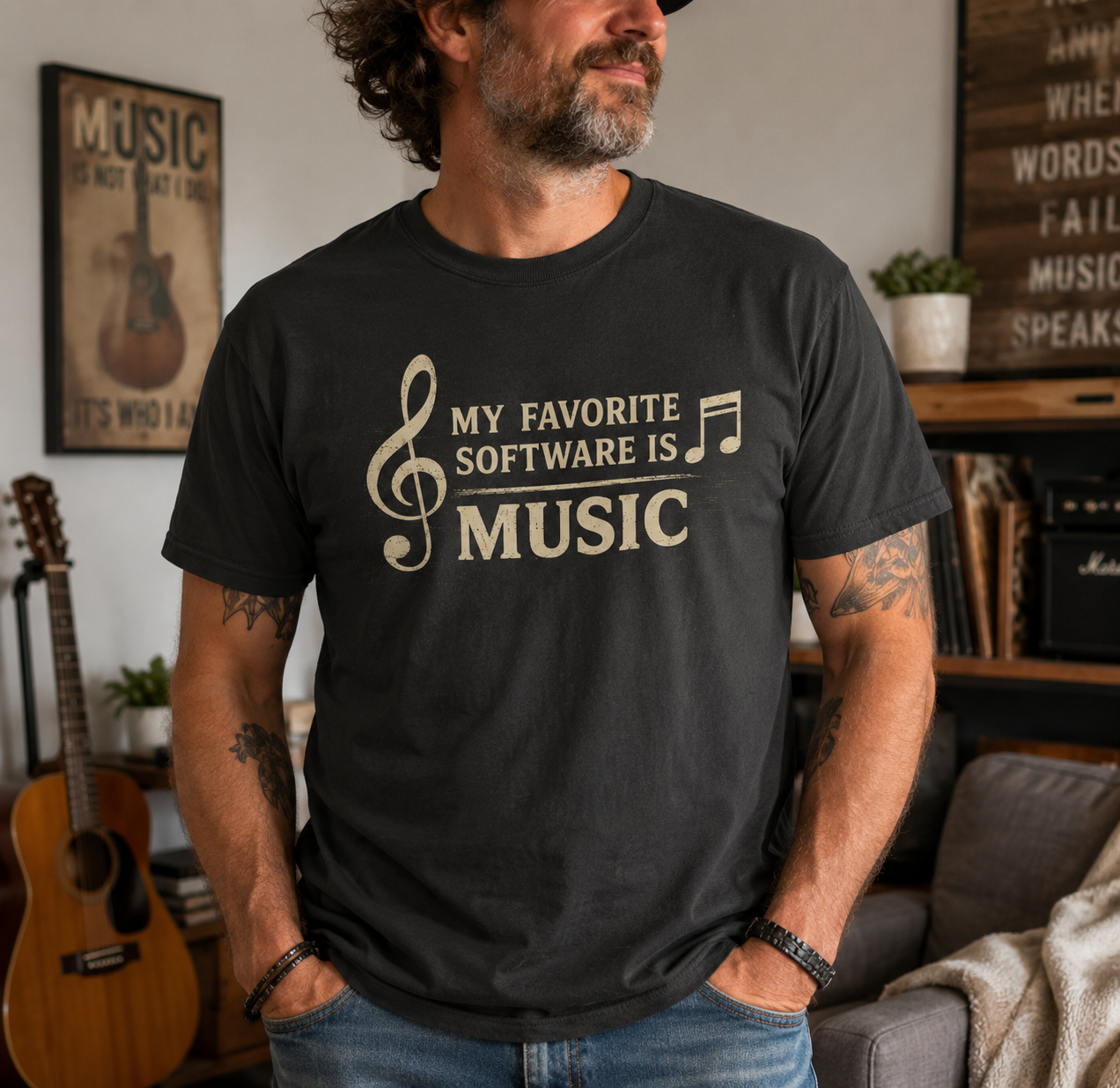 Music "My Favorite Software Is Music" T-Shirt