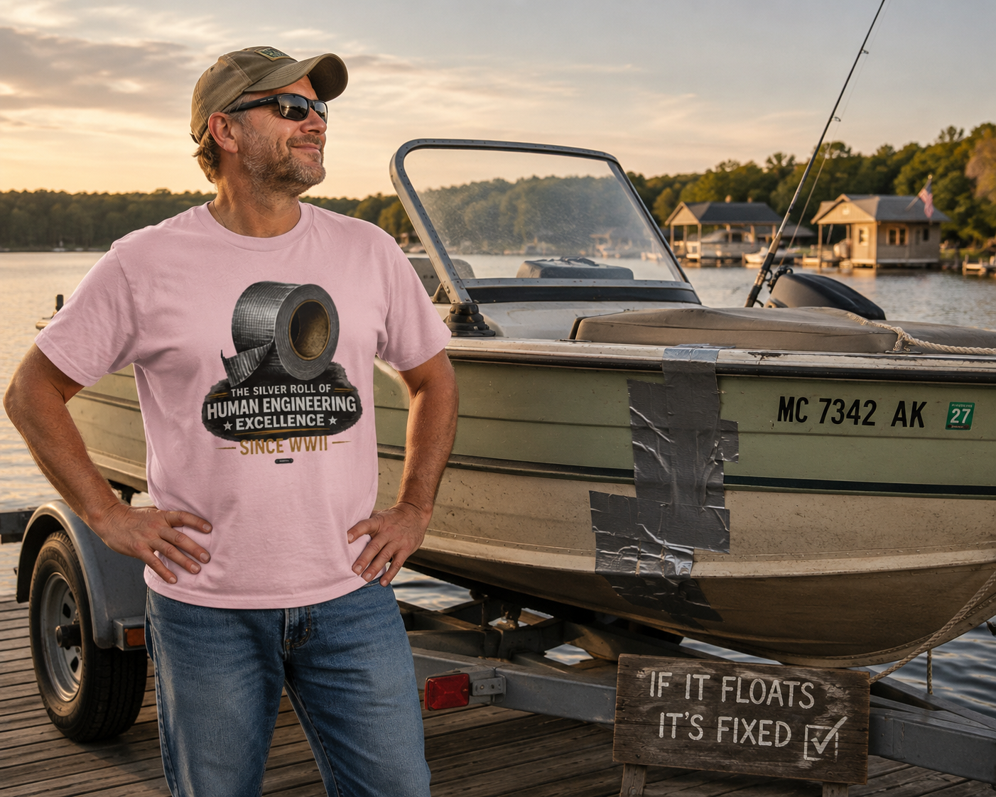 DUCT TAPE: The Silver Roll of Human Engineering Excellence Since WWII” Graphic Tee