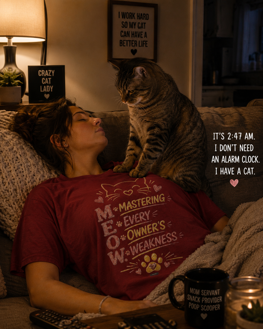 CAT "MEOW" Mastering Every Owners Weakness T-Shirt
