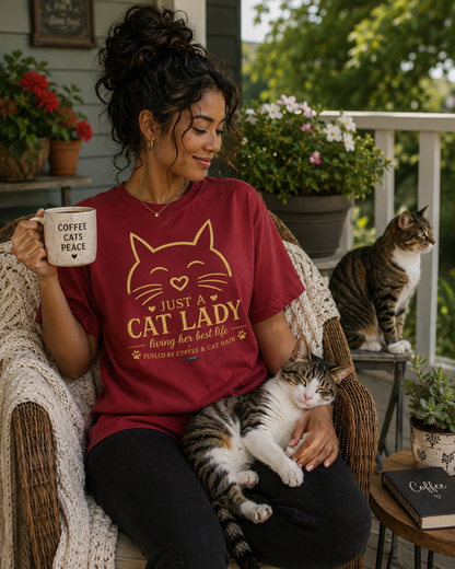 CAT LADY- Living the Best Life T-Shirt