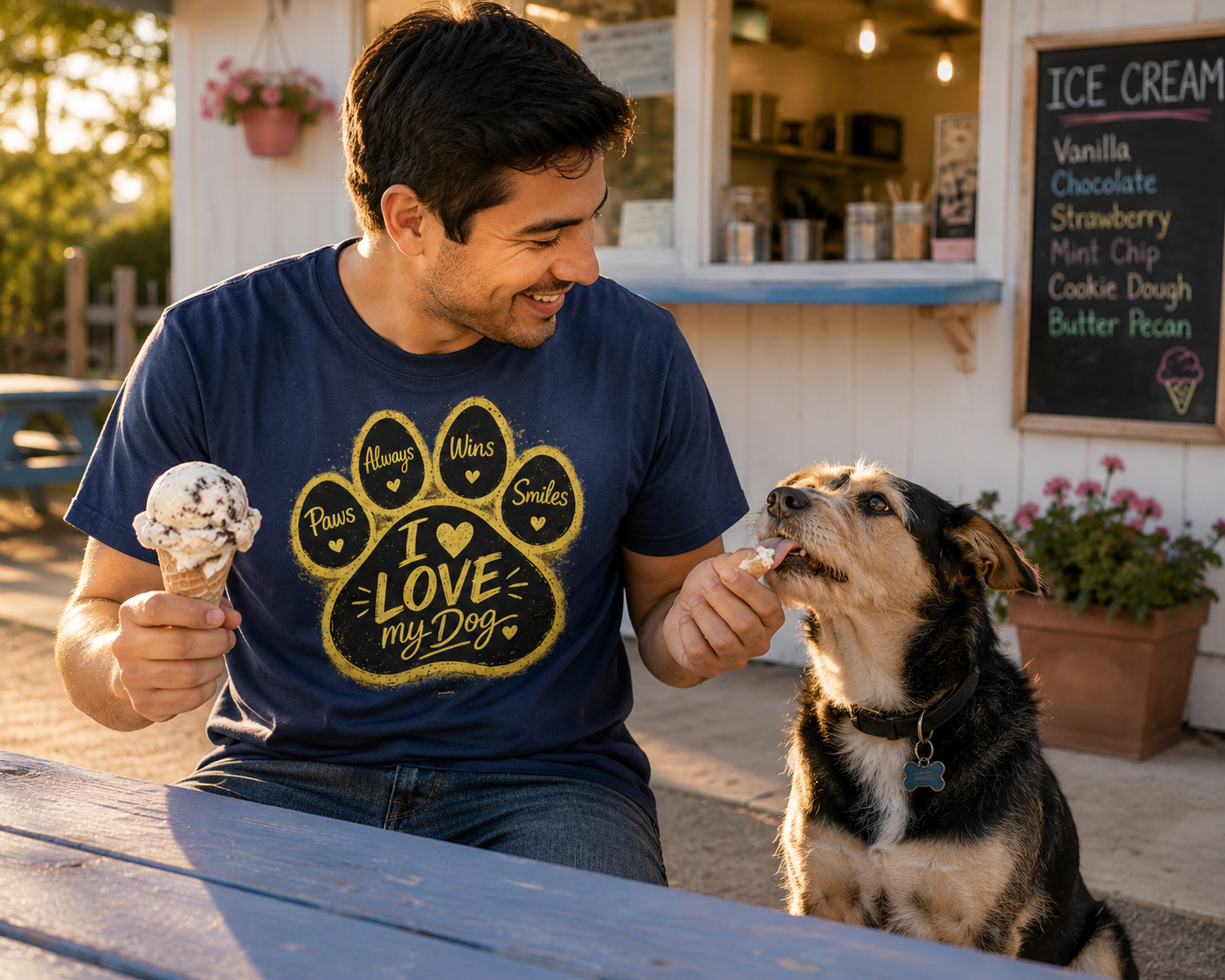 PAWS: Always Win Smile.  Love My Dog Pet Lover Graphic Tee