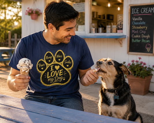 PAWS: Always Win Smile.  Love My Dog Pet Lover Graphic Tee