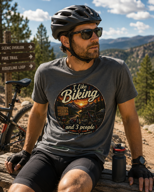 I Like Biking  and 3 People T-shirt