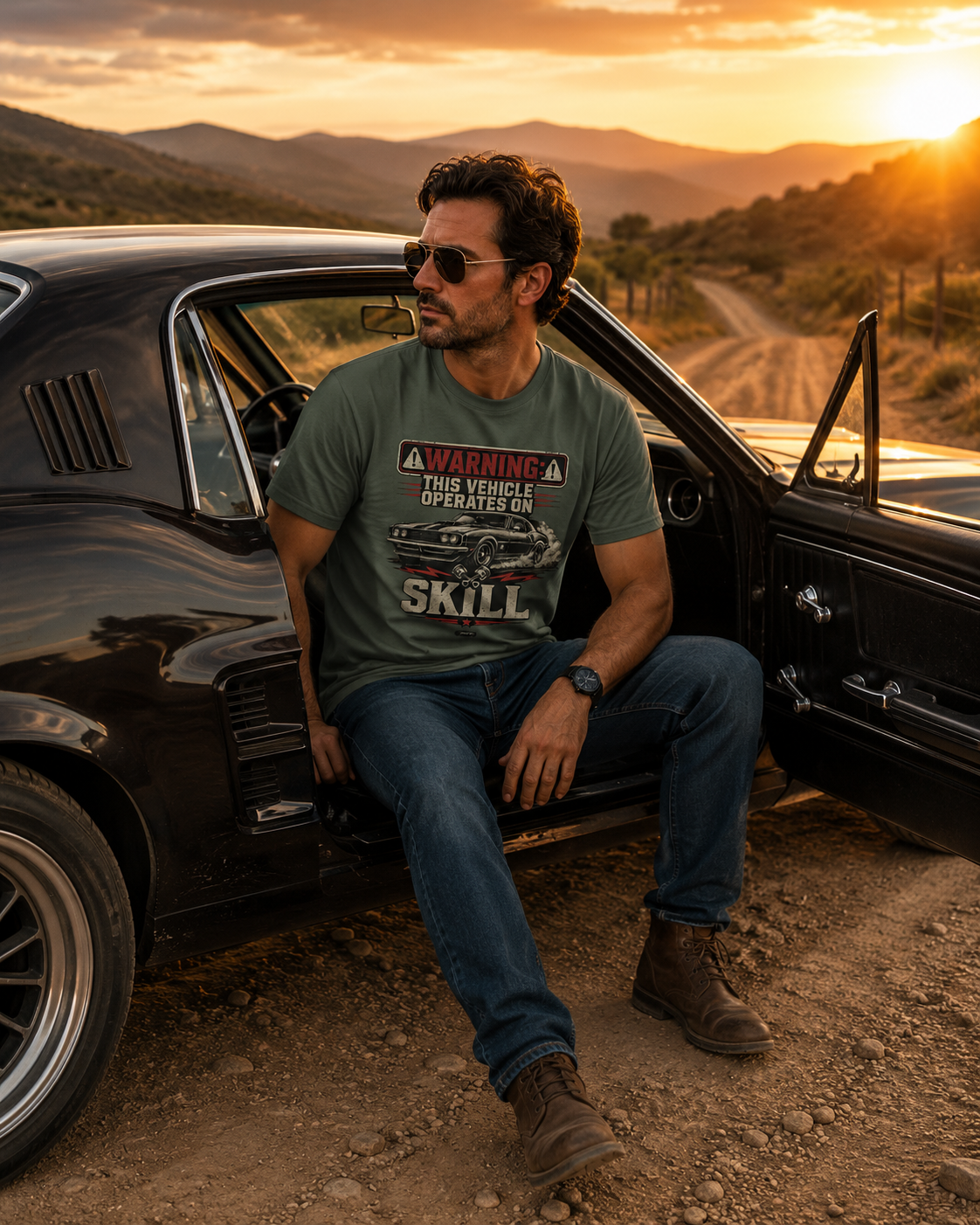 CLASSIC CAR This Vehicle Operate On Skills T-Shirt