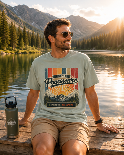 HUMANWARE : Install Peaceware Retro Nature T-Shirt