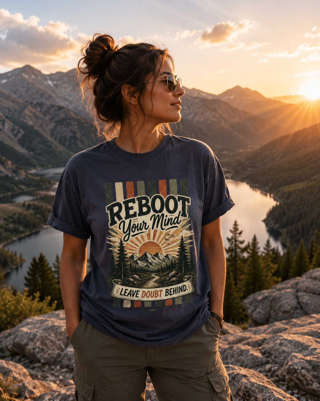 HUMANWARE : REEBOOT Your Mind. Retro Nature T-Shirt