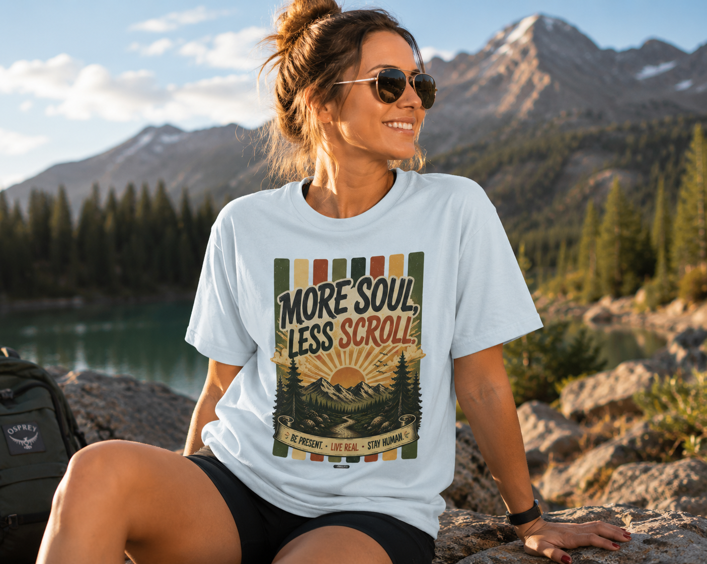 HUMANWARE : More Soul, Less Scroll  Retro Nature T-Shirt