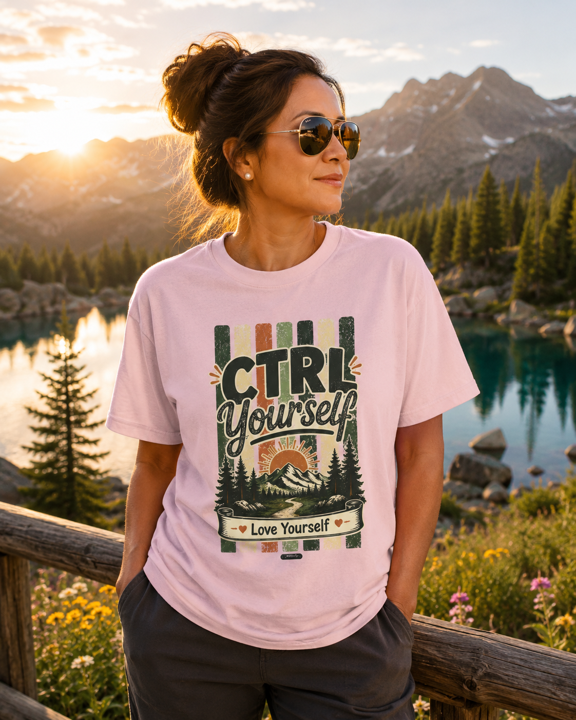 HUMANWARE : CTRL YOURSELF  Retro Nature T-Shirt