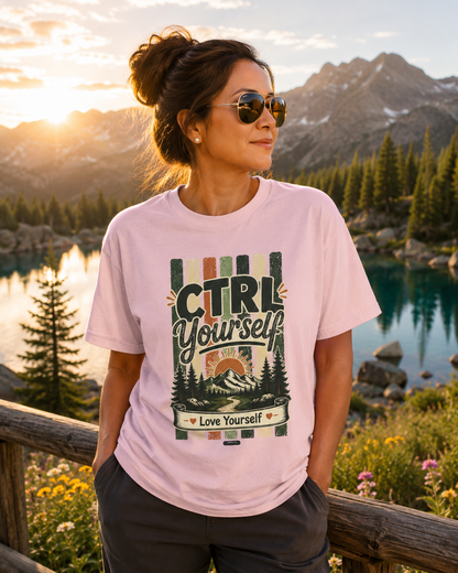HUMANWARE : CTRL YOURSELF  Retro Nature T-Shirt