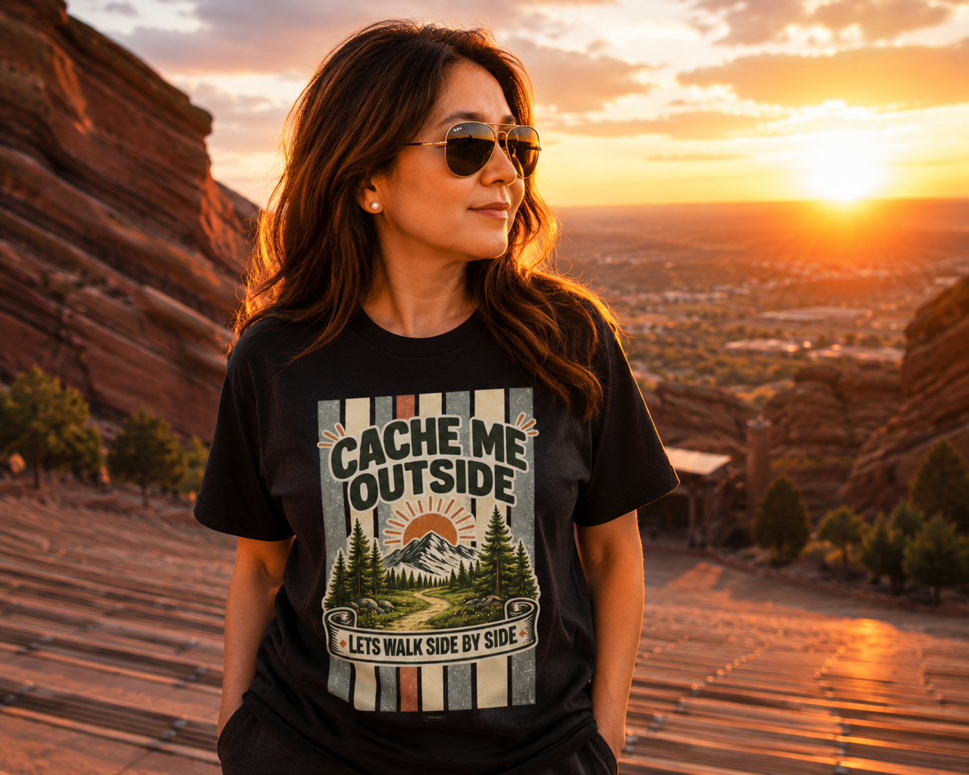 HUMANWARE : CACHE ME OUTSIDE  Retro Nature T-Shirt