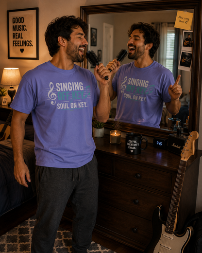 MUSIC: Singing  Off  Key. Soul On Key T-Shirt