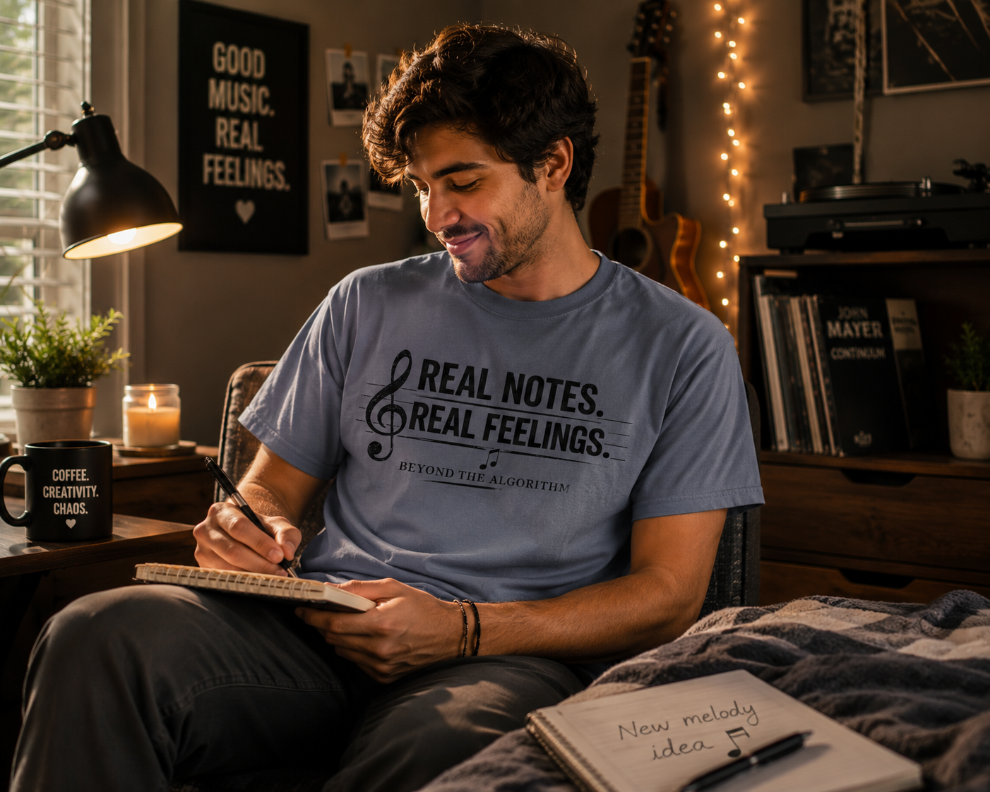 MUSIC: Real Notes, Real Feelings — 'Beyond the Algorithm' T-Shirt
