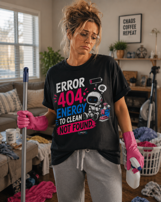 Error 404: Energy to Clean Not Found T-Shirt