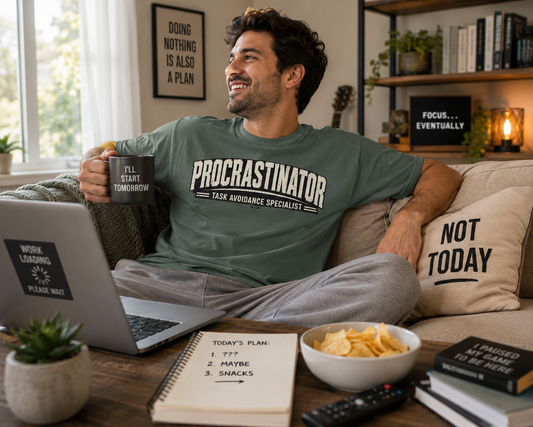 Procrastinator "Task Avoidance Specialist" Vintage Graphic Tee