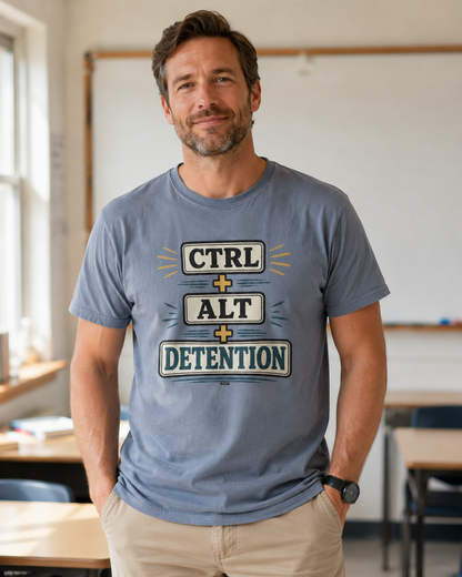 BTS: CTRL + ALT+ DETENTION - Graphic Tee (Teacher / Parent Humor)