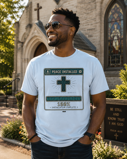 DigitalDivine: Peace Installed Faith Graphic T-Shirt