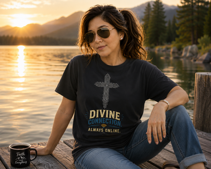 DigitalDivine: Devine Connection. Always On— Cross Faith Graphic Tee