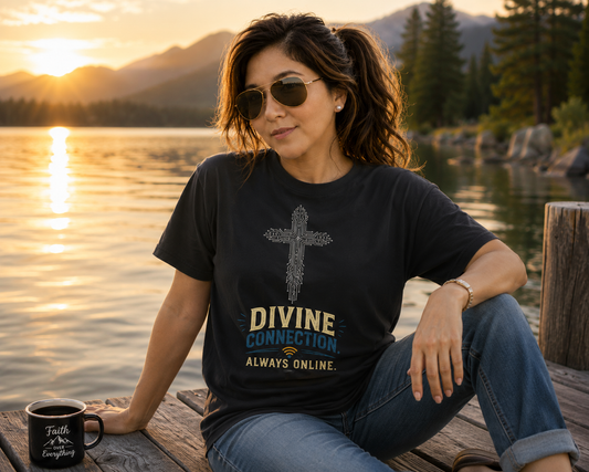 DigitalDivine: Devine Connection. Always On— Cross Faith Graphic Tee