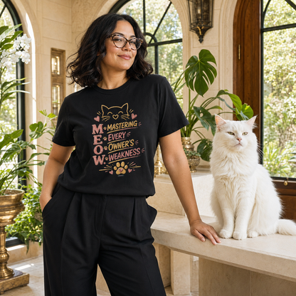 MEOW — Mastering Every Owner's Weakness T-Shirt