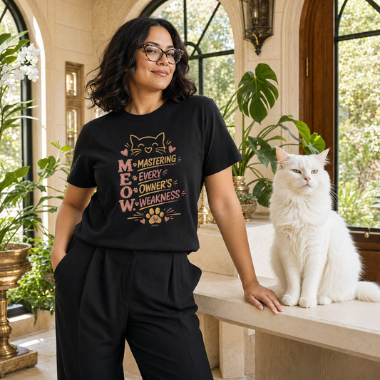 MEOW — Mastering Every Owner's Weakness T-Shirt