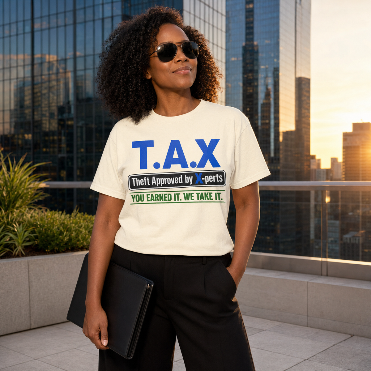 T.A.X. "Theft Approved by Xperts" Graphic Tee