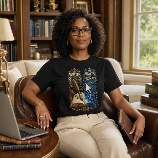 BOOKTee: One Writes Stories, One Waits Prompts T-Shirt