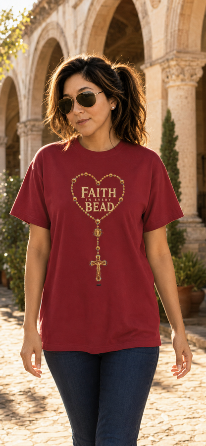 DigitalDivine: FAITH On Every Bead Religious Tee