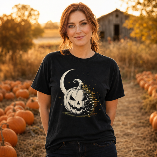 Halloween: Jack-O'-Lantern Moon T-Shirt