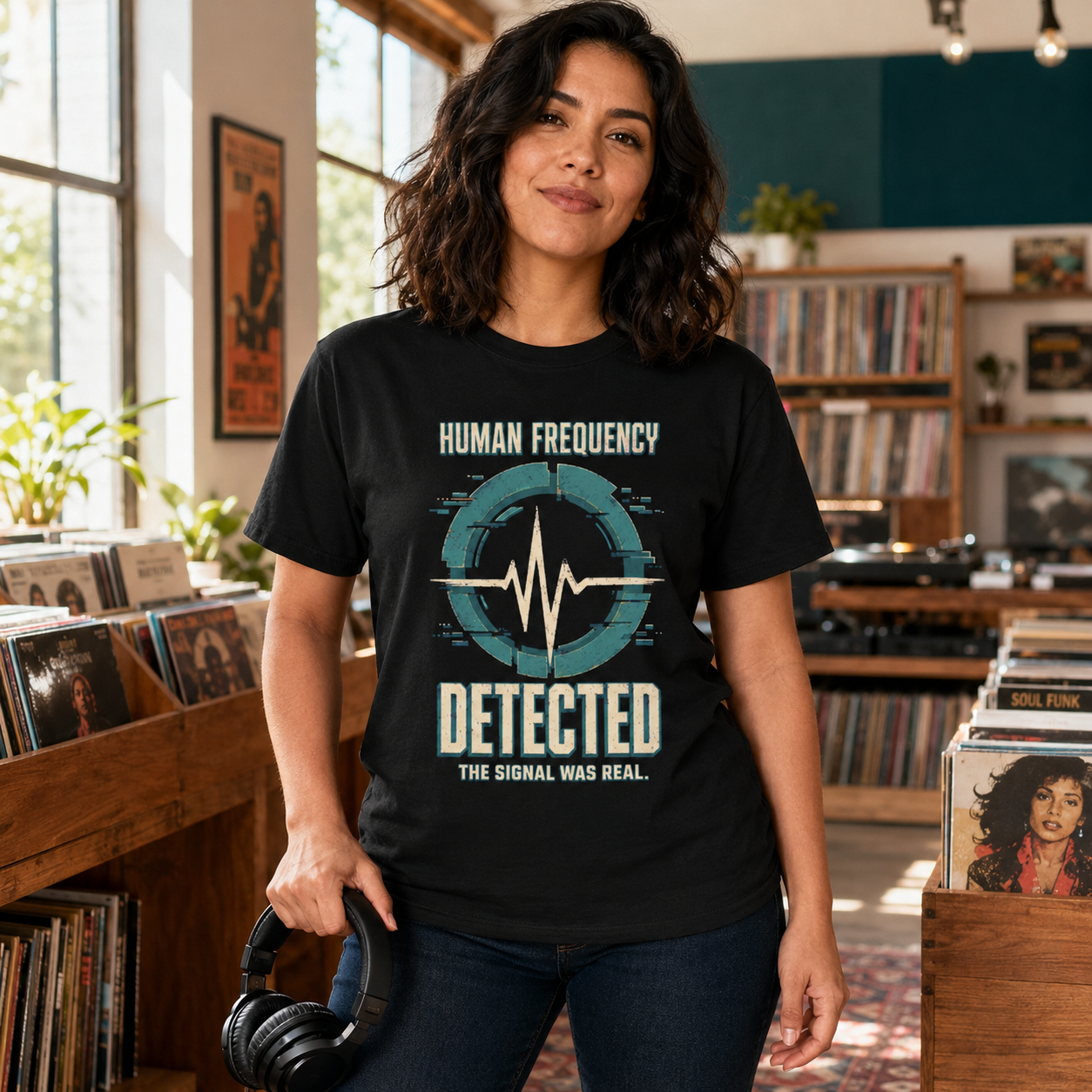 MUSIC: Human Frequency Detected" Graphic Tee