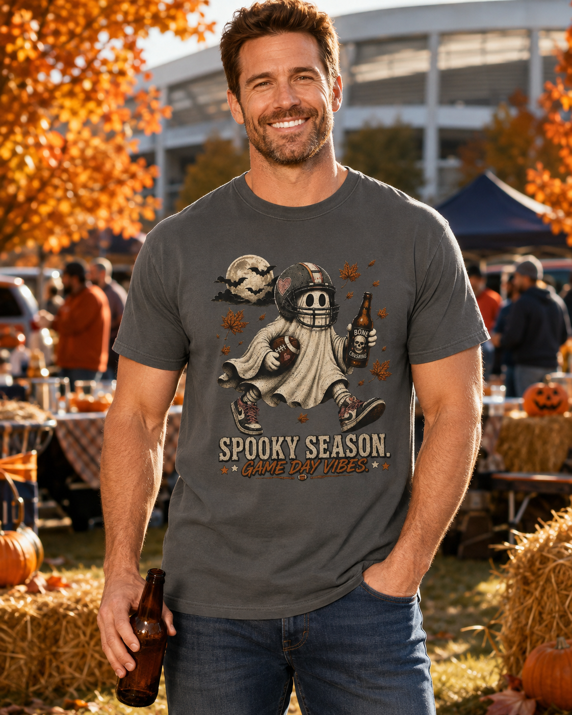 Halloween: Spookey Season Mens Football T-Shirt