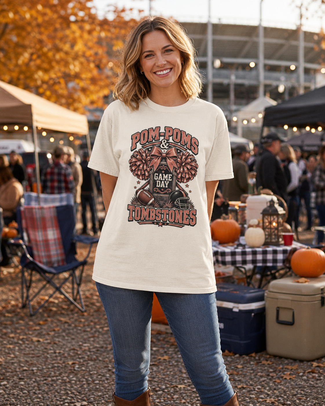 Halloween: Pom-Pom Tombstones T-Shirt