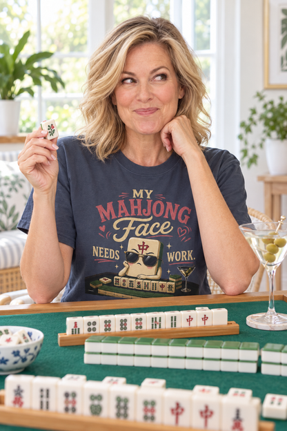 MAHJONG: My Face Need Works  T-Shirt