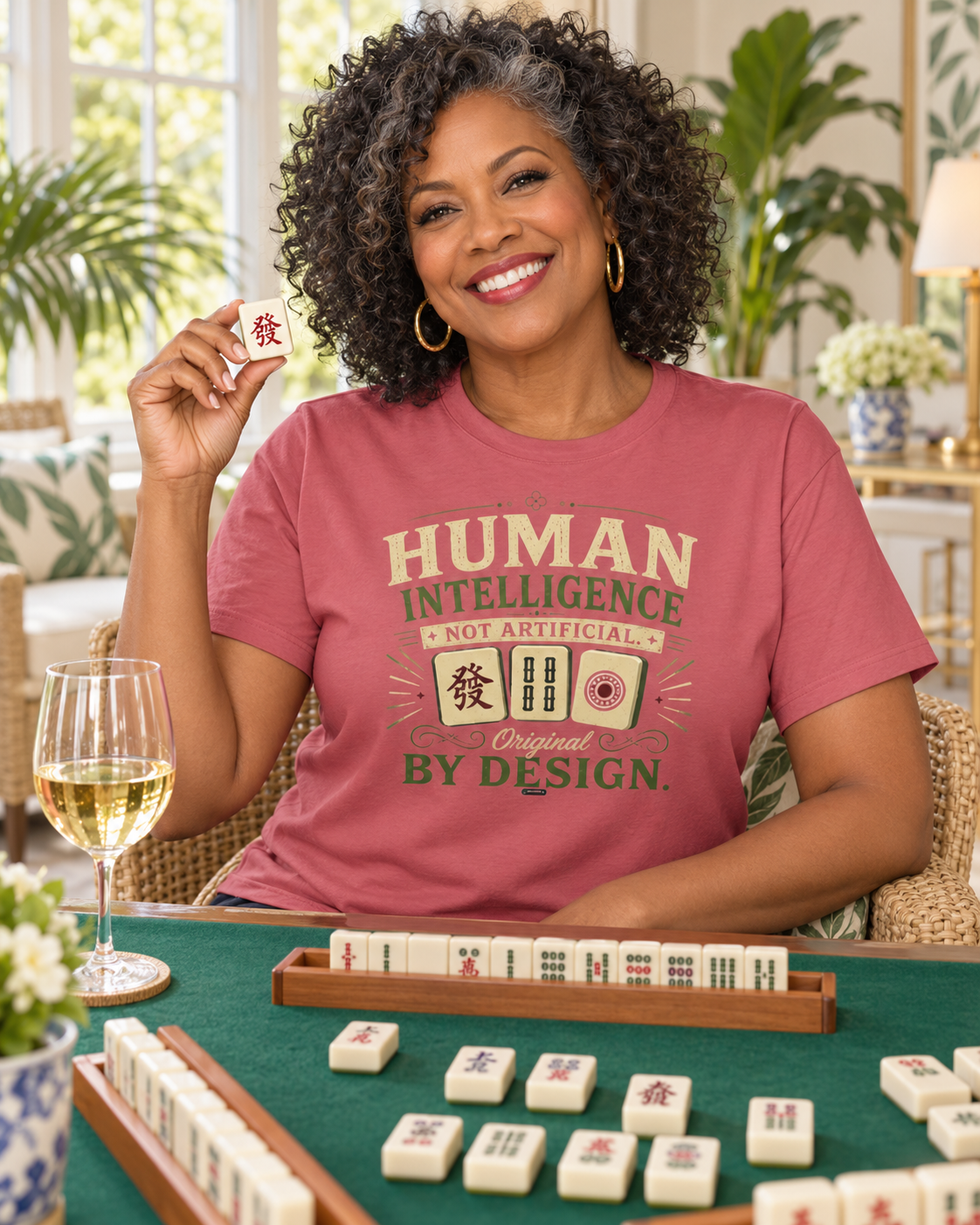 MAHJONG: Human Intelligence Tiles T-Shirt