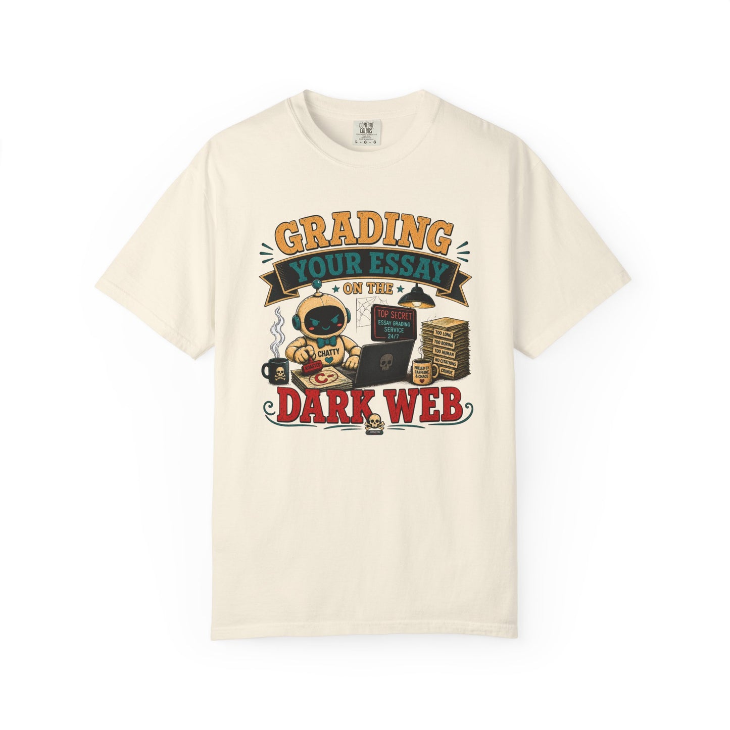 BTS: Grading Your Essay in the Dark Webb - Graphic Tee (Teacher / Parent Humor)