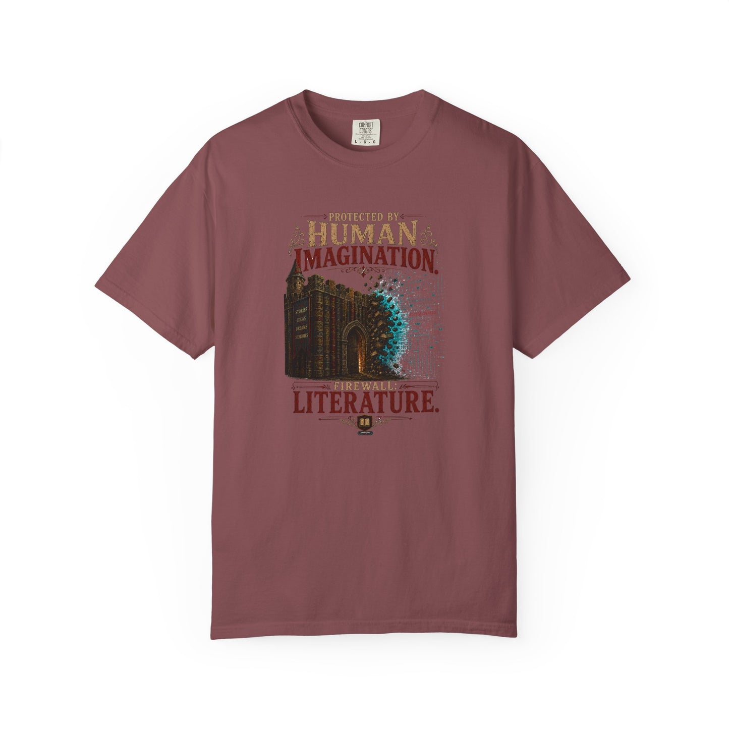 BOOKTee: Protected by Human Imagination, Firewall Literature Graphic Tee