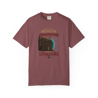 BOOKTee: Protected by Human Imagination, Firewall Literature Graphic Tee