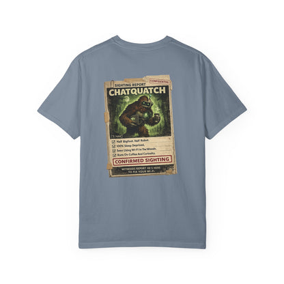Chatquatch Sighting T-Shirt — Vintage Cryptid Poster Graphic Tee