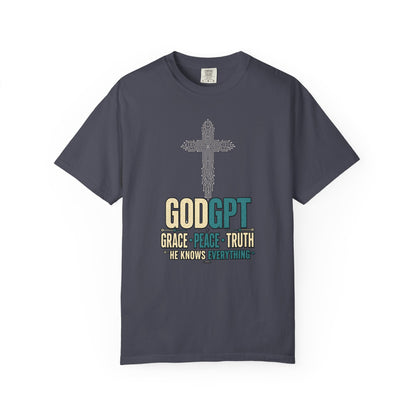 DigitalDivine: GODGPT Grace-Peace-Truth — Cross Faith Graphic Tee