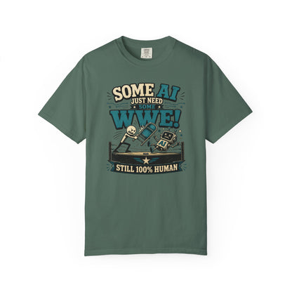 Some AI Just Need Some WWE- Retro Robot Graphic Tee