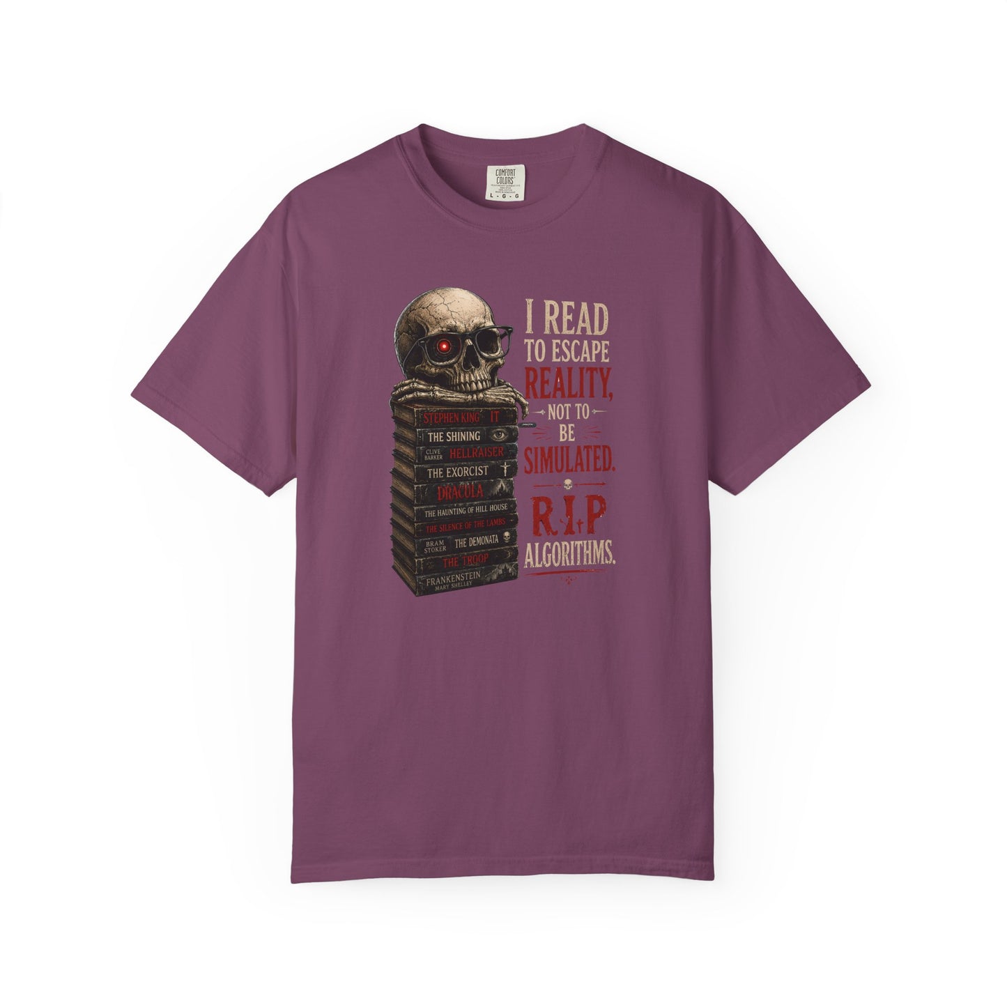 BOOKTee: I Read to Escape Reality Gothic Book Lover Tee