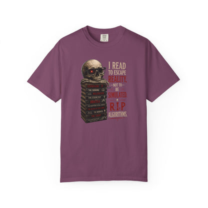 BOOKTee: I Read to Escape Reality Gothic Book Lover Tee