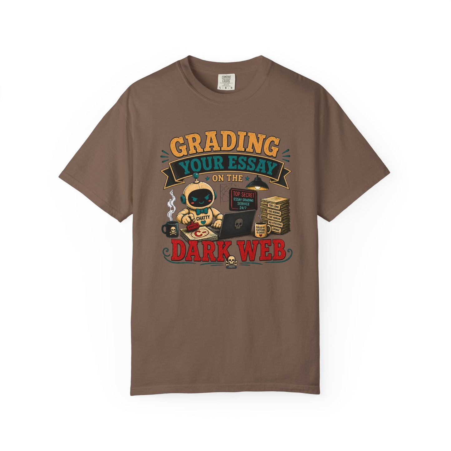 BTS: Grading Your Essay in the Dark Webb - Graphic Tee (Teacher / Parent Humor)