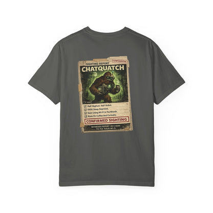Chatquatch Sighting T-Shirt — Vintage Cryptid Poster Graphic Tee