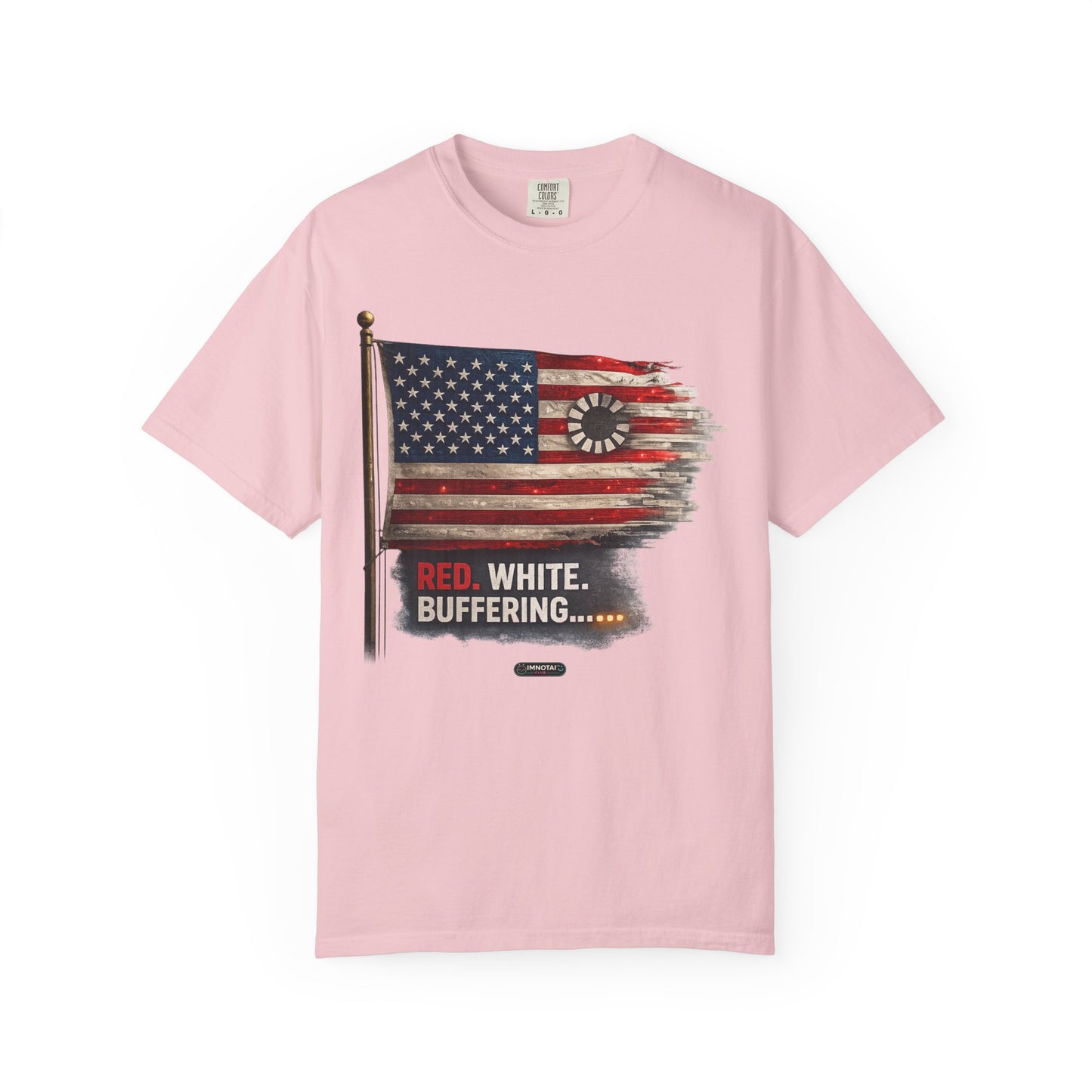 American Flag Red White and Buffering