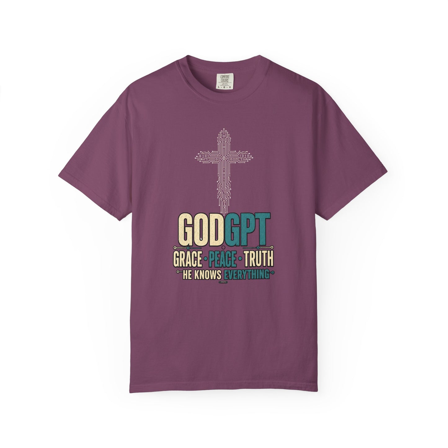 DigitalDivine: GODGPT Grace-Peace-Truth — Cross Faith Graphic Tee