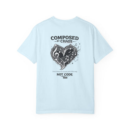 Music "Composed by Chaos, Not Code" Music Heart Graphic Tee