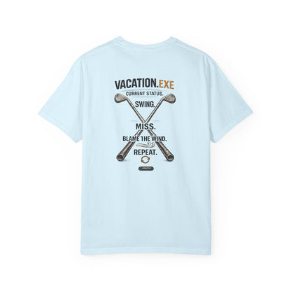 Vacation.exe Golf CLASSIC T-Shirt — Funny Golfing Swing, Miss, Blame the Wind