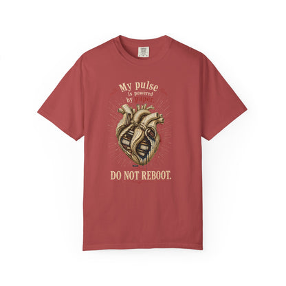 BOOKTee: My Pulse is Powered By Paper. Do Not Reboot T-Shirt